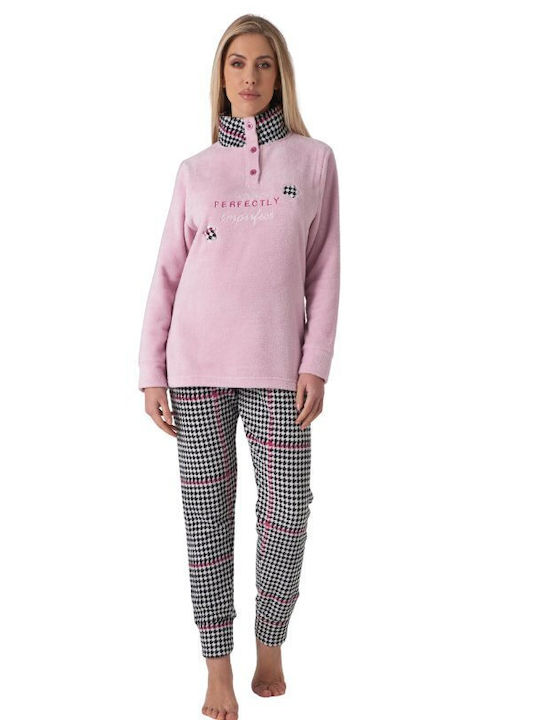 Karelpiu Winter Fleece Women's Pyjama Pants Rose