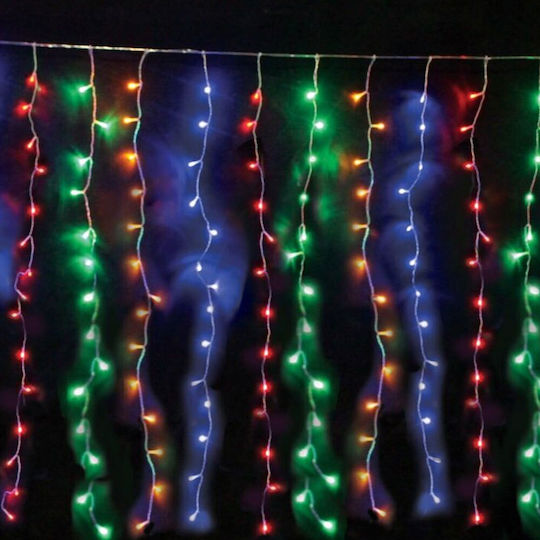 96 Λαμπάκια LED 3μ. RGB τύπου Κουρτίνα
