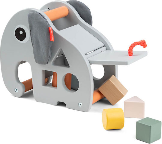 Done by Deer Shape Sorting Toy Sorting Box Elphee Green made of Wood for 12++ Months