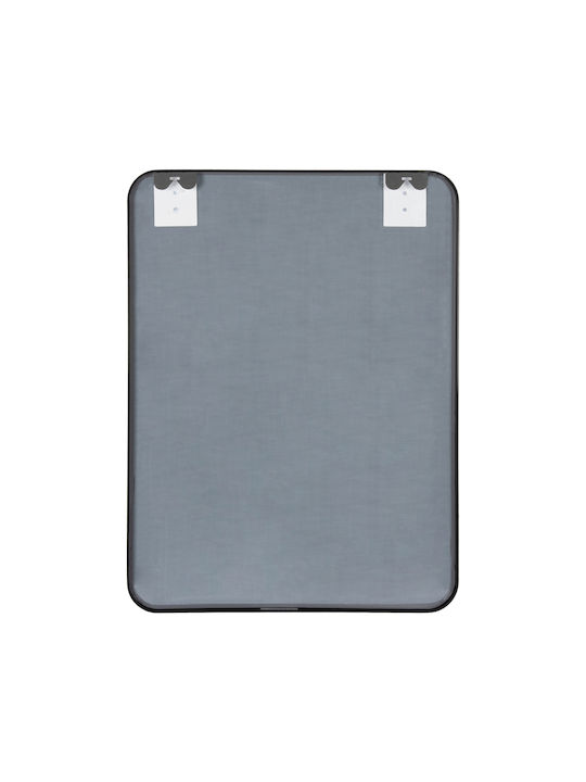 HomeMarkt Wall Mirror with Black Metallic Frame 80x60cm 1pcs