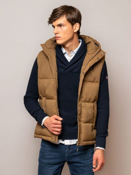 Ärmellos Winter Jacke Puffer Beige