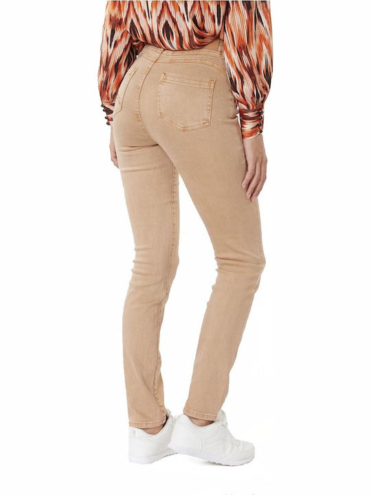 Es Women's Fabric Trousers Beige