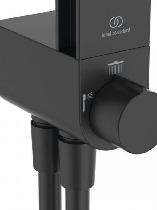 Ideal Standard Idealrain Shower Column with Mixer Black