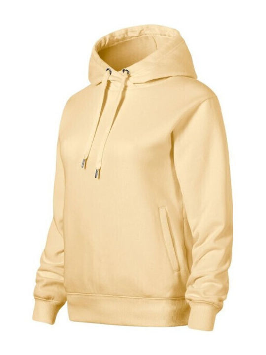 Damen Sweatshirt Kapuzen Beige