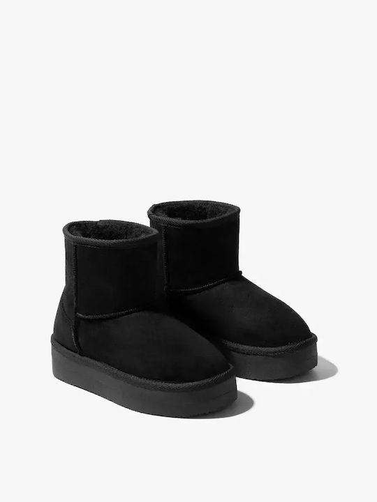 Walk Women's Ankle Boots with Fur Black