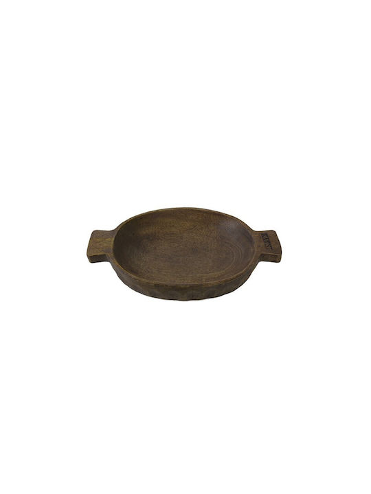 Nakaro Wood Купа за сервиране Кръгла Дърво Кафяв
