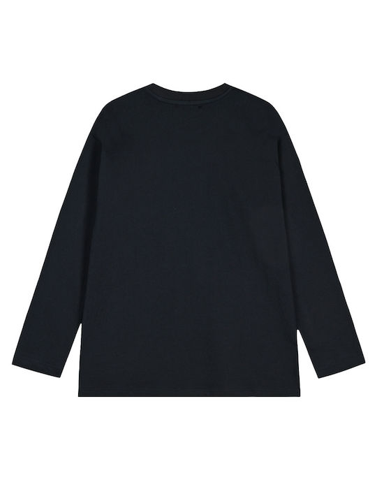 Energiers Kids Blouse Long Sleeve Black Βαμβακερή