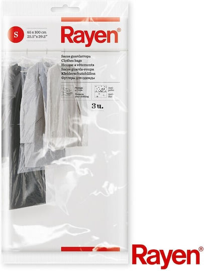 Rayen Πλαστική Σακούλα Αποθήκευσης Ρούχων 65x100cm 3τμχ