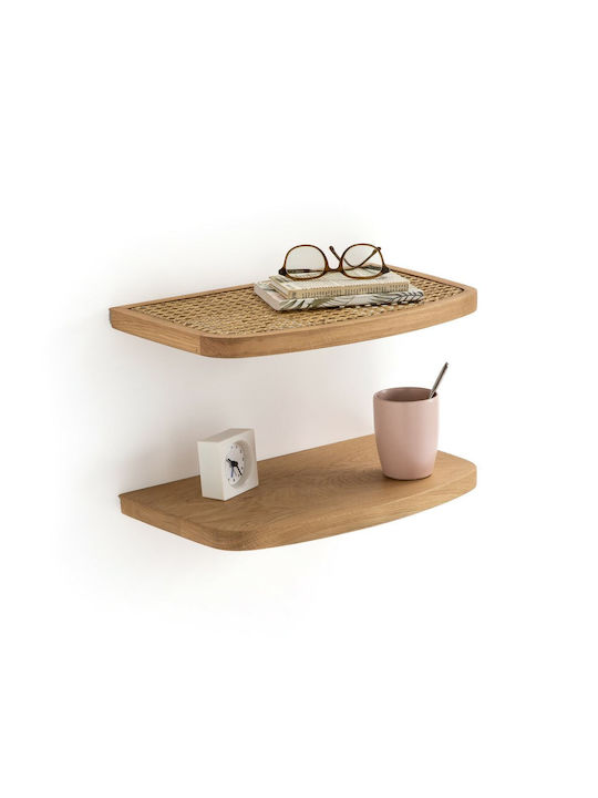 Bedside Table Made of Solid Brown Wood 42x26x9.5cm