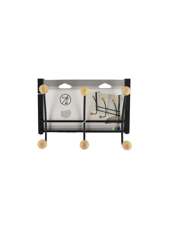 Door Hook 6 Slots Metallic 26x12.5x19cm
