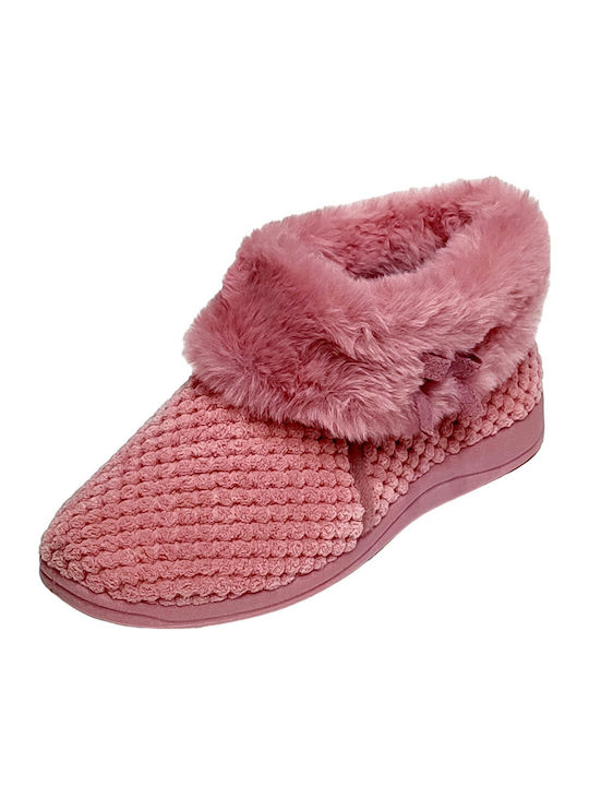 Geschlossene Damen Hausschuhe Rosa