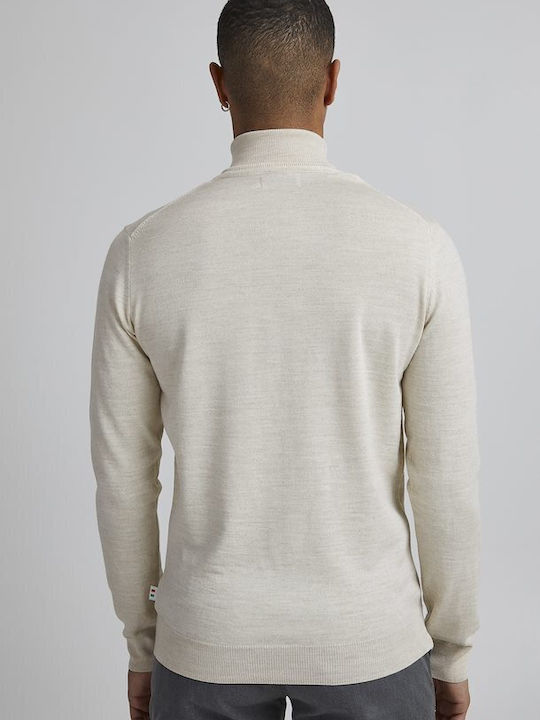 Casual Friday Men's Long Sleeve Sweater Turtleneck Beige