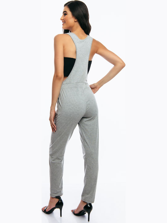 Women's Sleeveless One-piece Suit Gray