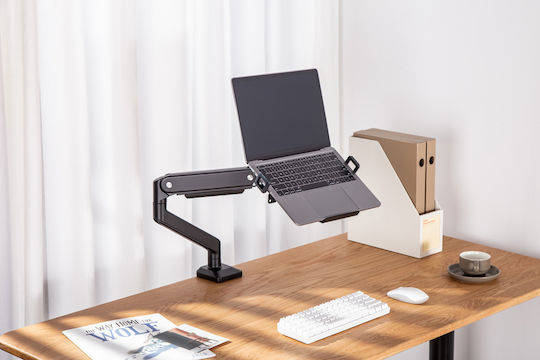 Brateck Vesa Compatible 75x75 100x100 Cooling Pad for Laptop up to 17" with 1 Fan and Lighting