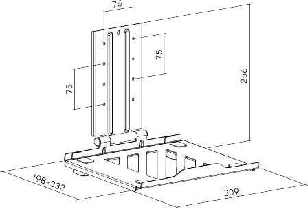 Brateck Tray For Monitor Arms Βάση Στήριξης για Laptop έως 17"