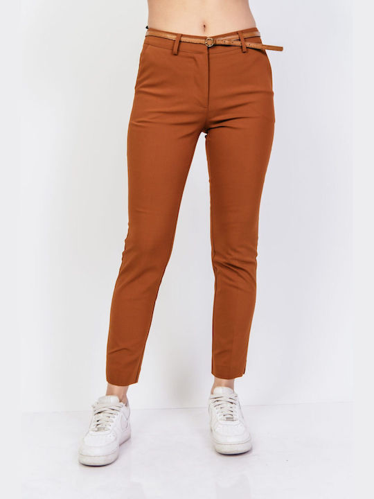 Donna Martha Damen Hose aus Gabardine Cinnamon