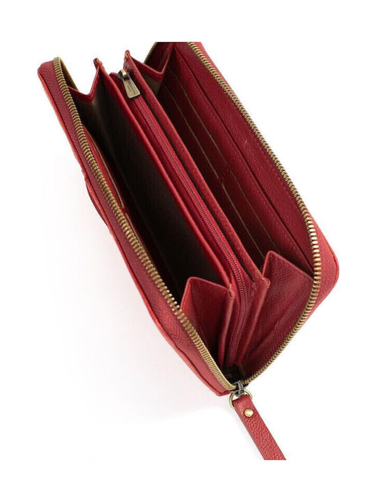 Large Leather Women's Wallet Classic Red