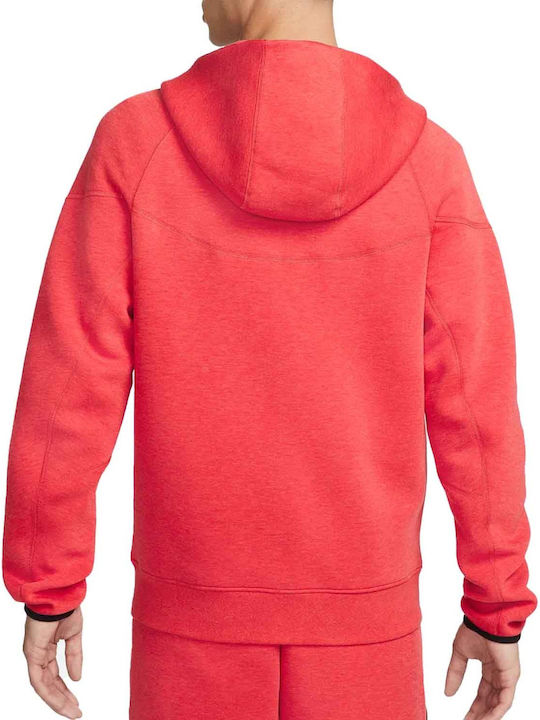 Nike Tech Fleece Windrunner Red with Hood