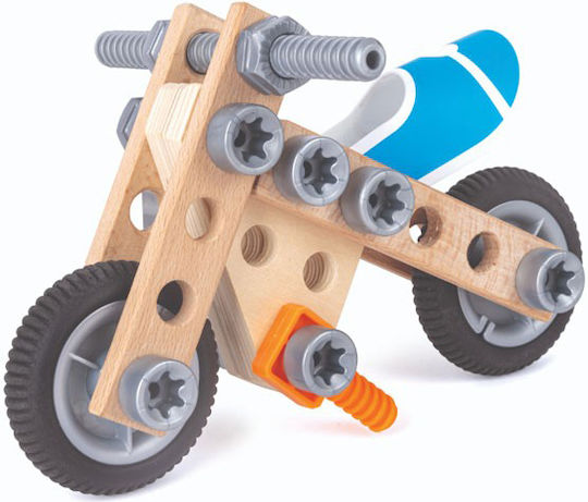Hape Παιχνίδι Κατασκευών Ξύλινo Motorbike για Παιδιά 3+ Ετών