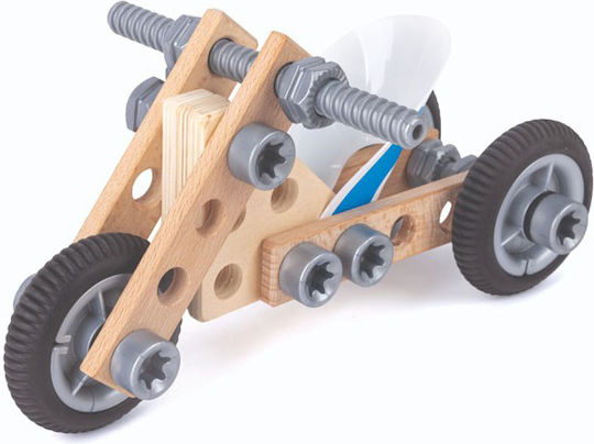 Hape Παιχνίδι Κατασκευών Ξύλινo Motorbike για Παιδιά 3+ Ετών