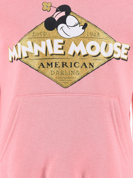 Kids Sweatshirt with Hood and Pockets Pink