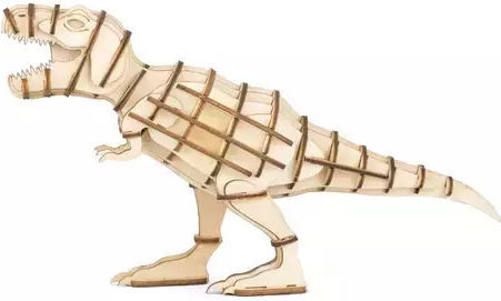 Kikkerland Дървена Конструктивна Игра T-Rex 3D Wooden