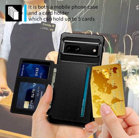 HappyCase Портмоне Силикон 0.5мм Черен (Google Pixel 7)