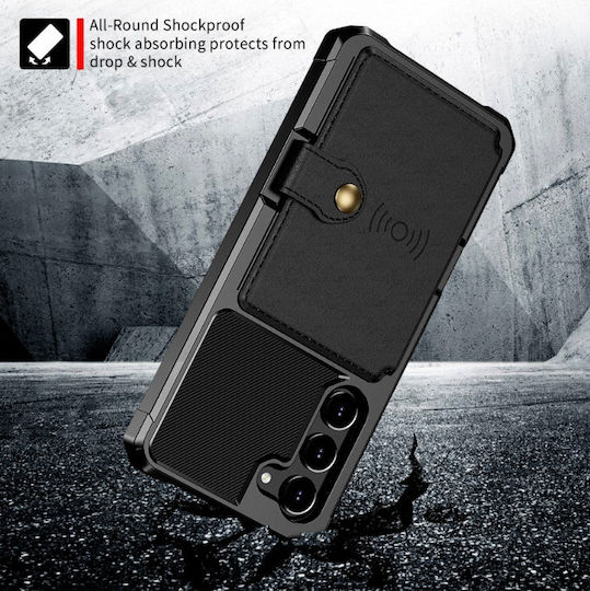 HappyCase Wallet Σιλικόνης 0.5mm Μαύρο (Galaxy S23)