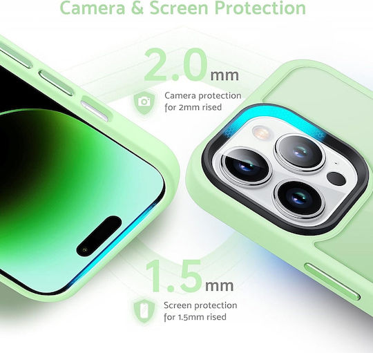 HappyCase Umschlag Rückseite Kunststoff mit Band Grün (iPhone 14 Pro)
