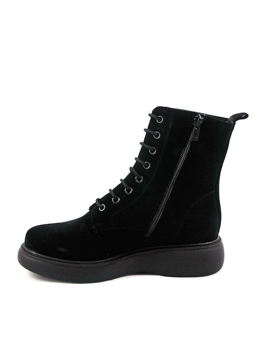 Leather Women's Ankle Boots Black