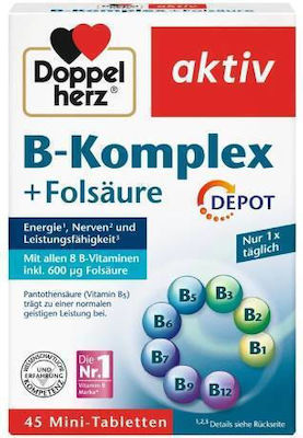 Doppelherz B-Komplex für Energie, Unterstützung des Immunsystems, die Haare, die Haut & die Nägel 45 Registerkarten