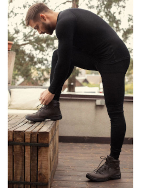 Thermowave Merino Warm Ανδρική Ισοθερμική Μακρυμάνικη Μπλούζα Μαύρη