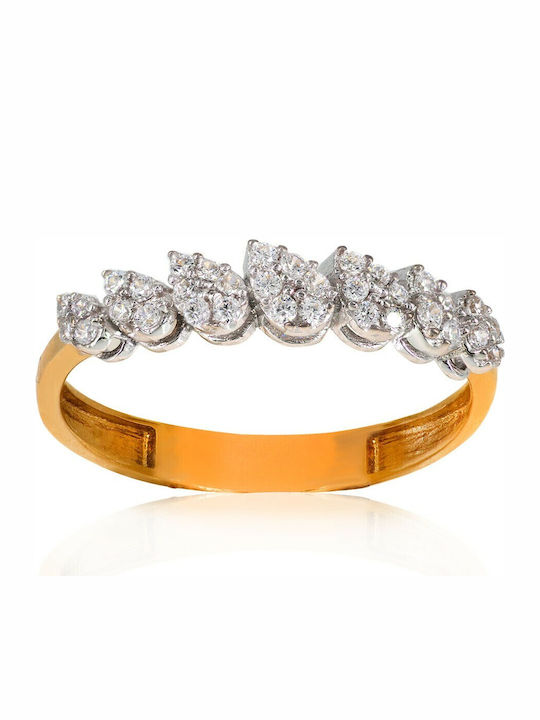 Vitopoulos Set with Necklace , Earrings & Ring from Gold 14K with Stones