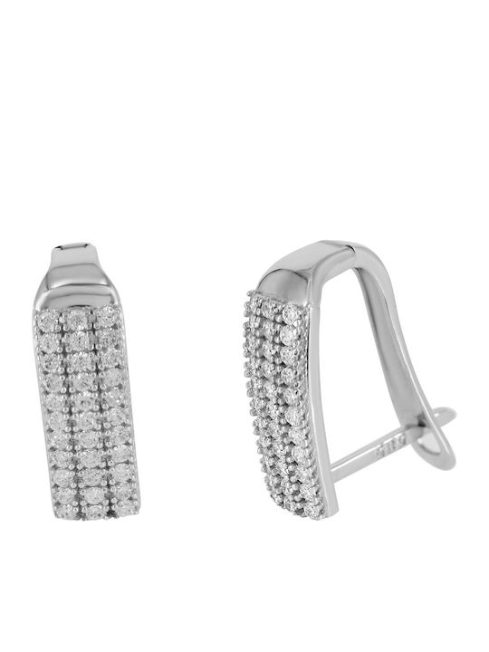 Vitopoulos Set with Necklace , Earrings & Ring from White Gold 14K with Stones
