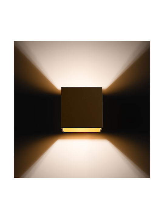 Sollux Quad 1 Μοντέρνο Φωτιστικό Τοίχου με Ντουί G9 Χρυσό 14x14x14εκ.