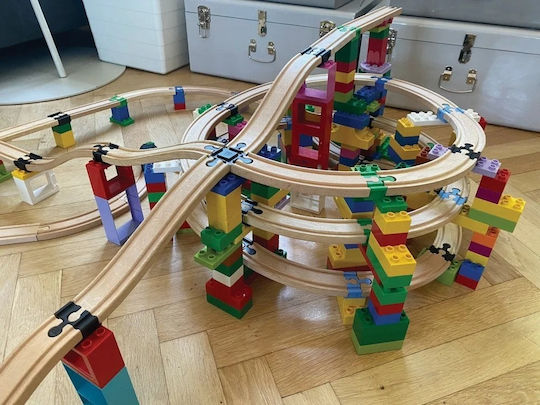 Toy2 Track Connector Builder Set Eisenbahnzubehör für 3+ Jahre alt+ Jahre