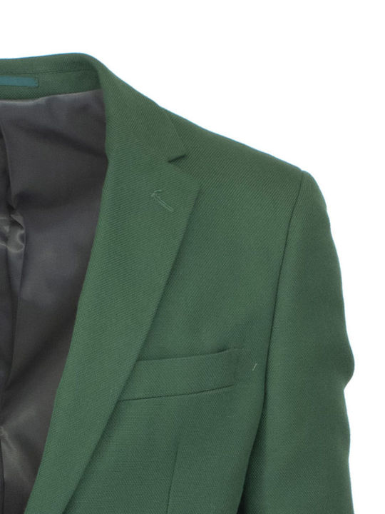 Ανδρικό Σακάκι με Στενή Εφαρμογή Πράσινο (Green)