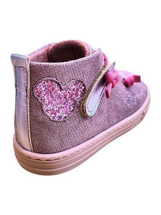 Kids Boots with Velcro Lilac