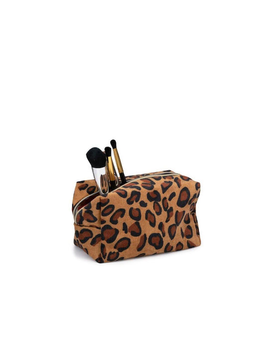 Aria Trade Damen Necessaire in Braun Farbe 17.5cm