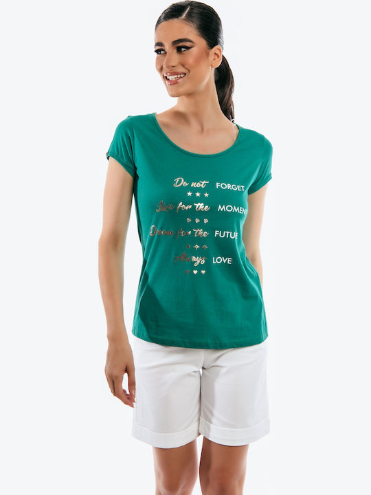 Women's Blouse Short Sleeve Mint