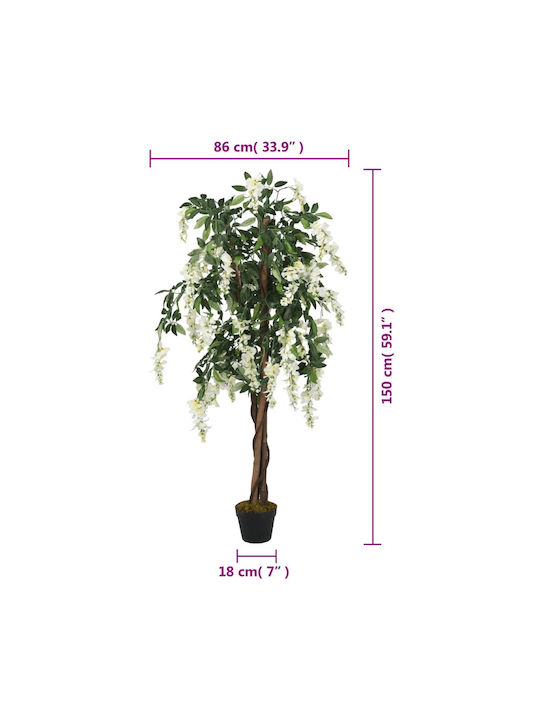 Plantă Artificială în Ghiveci Green 150cm vidaXL