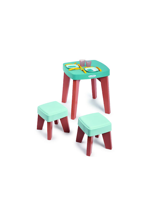 Kinder Tischset mit Stühlen aus Plastik Blau Ecoiffier