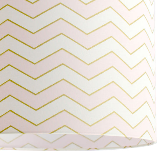 Veis Chevron Einfaches Licht Kinderdeckenleuchte Deckenleuchte 15W mit Fassung E27 Rosa
