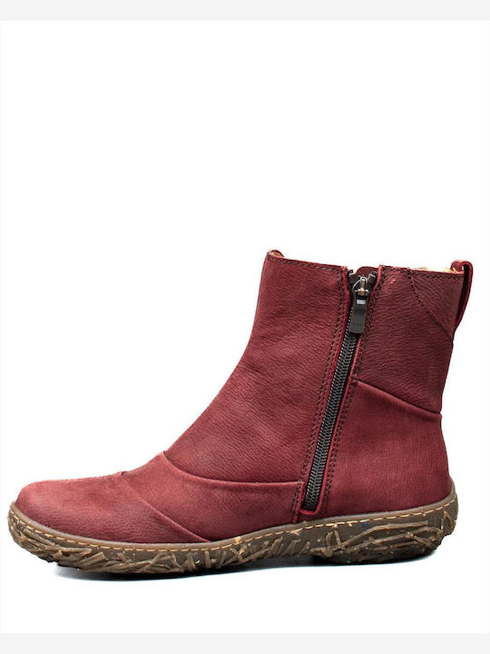 El Naturalista Women's Ankle Boots Burgundy