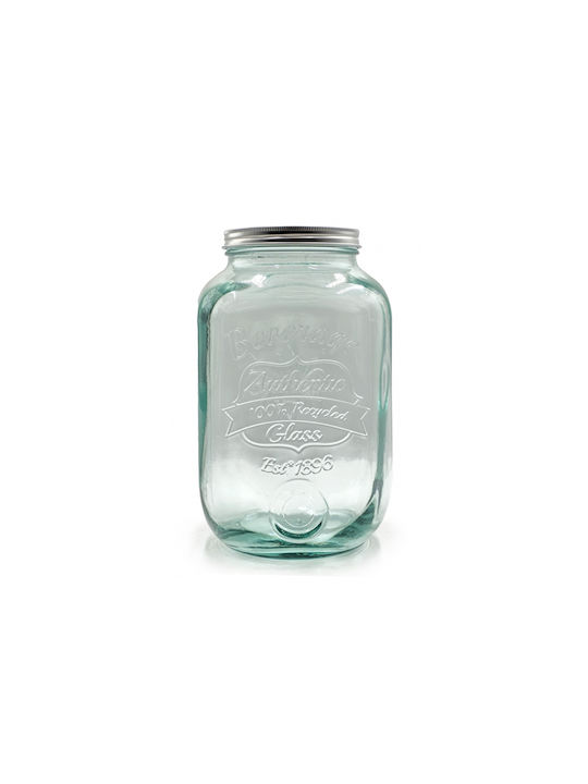 Glass Drops Vase General Use with Lid Glass Transparent 4000ml