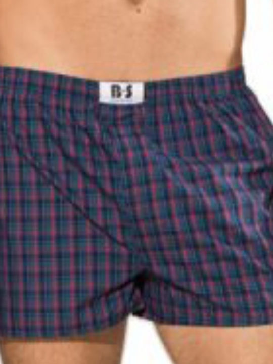 Men's Boxer Dark Blue Checkered