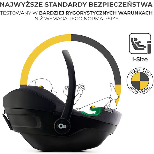 Kinderkraft I-Care Scaun Auto pentru Copii i-Size Gri 0-13 kg