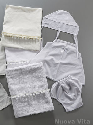 Nuova Vita Baptism Towel Set Λ181 Εκρού