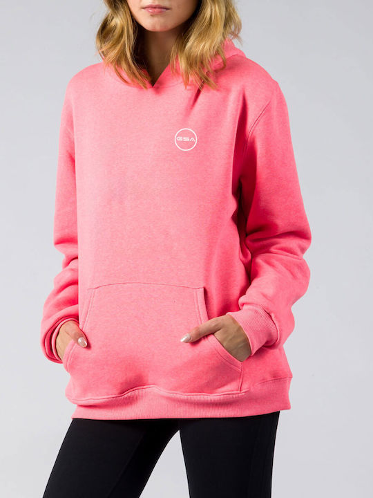 GSA Women's Long Hooded Sweatshirt Pink