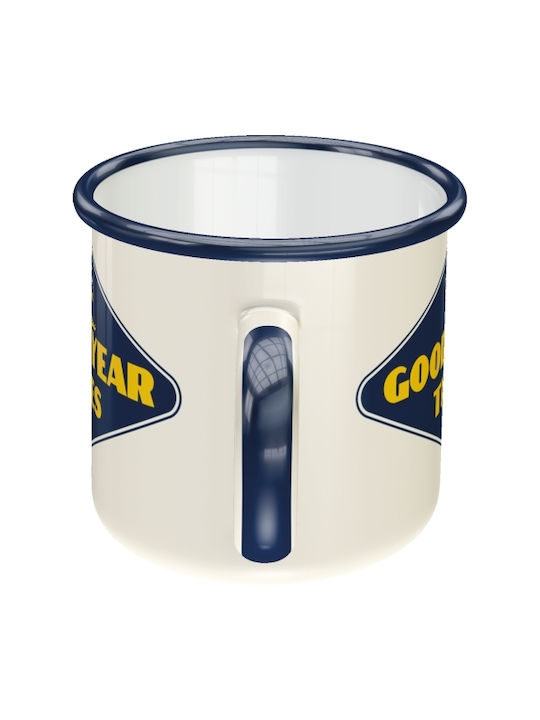 Nostalgic Art Goodyear Чаша Емайл Бяла 250мл